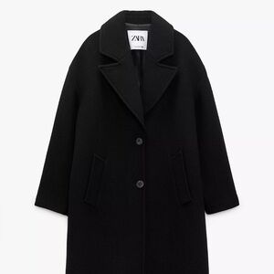 Zara Women's Elegant Black Trench Coat